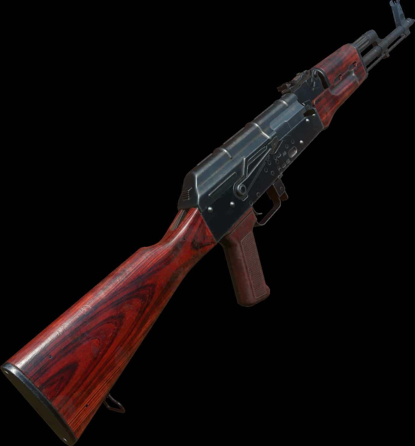 A K47 Assault Rifle Isolated PNG Image