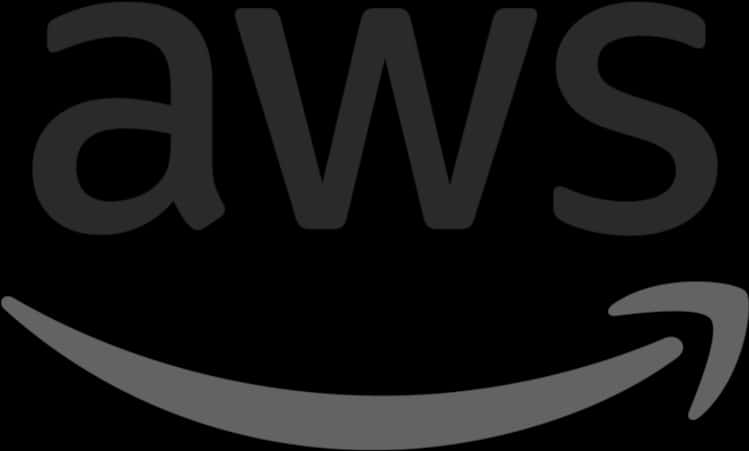 A W S Logo Black Background PNG Image