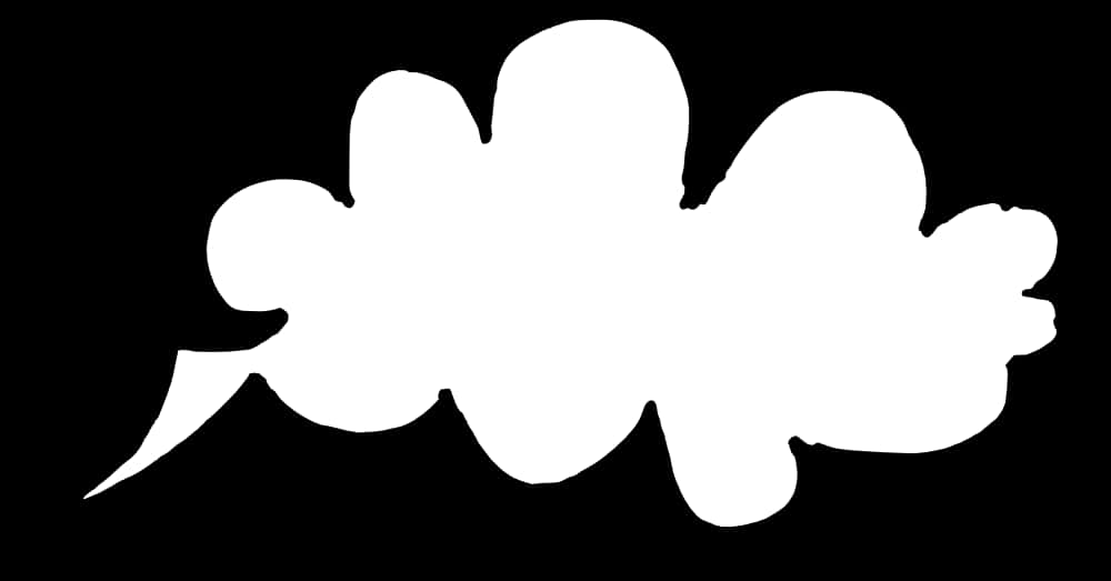 A White Blob On A Black Background PNG Image