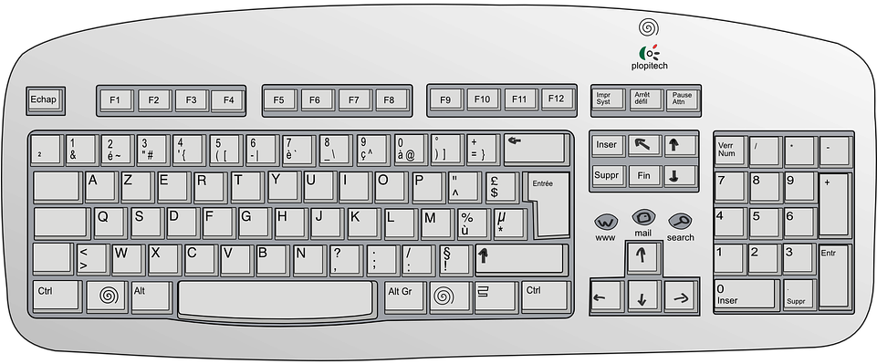 A Z E R T Y Keyboard Layout PNG Image