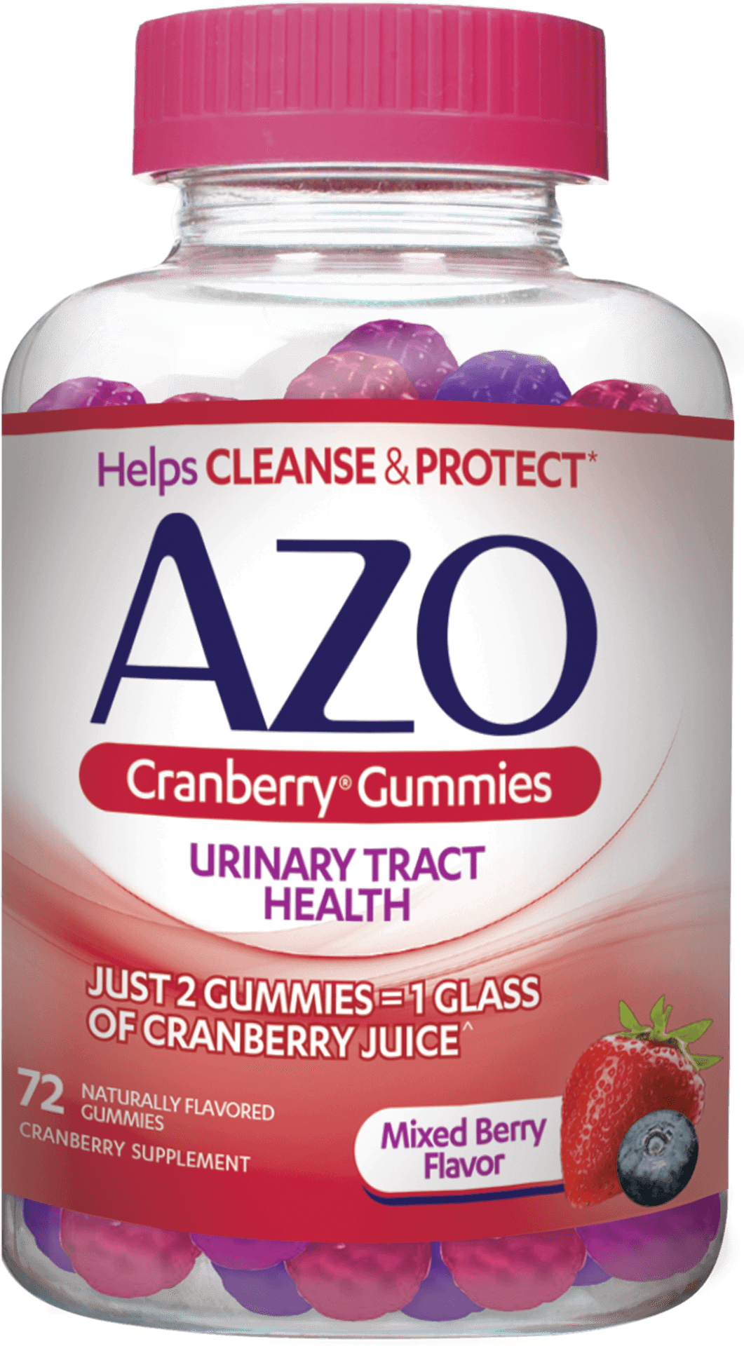 A Z O Cranberry Gummies Urinary Health Supplement PNG Image