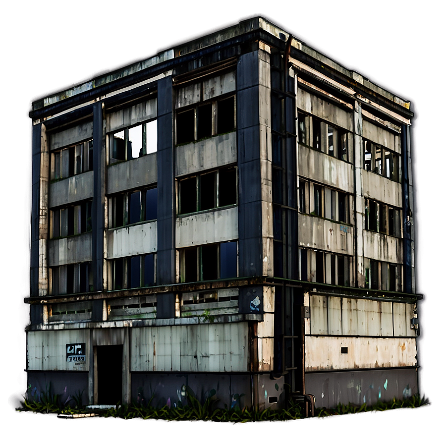 Abandoned Industrial Building Png Ckm PNG Image