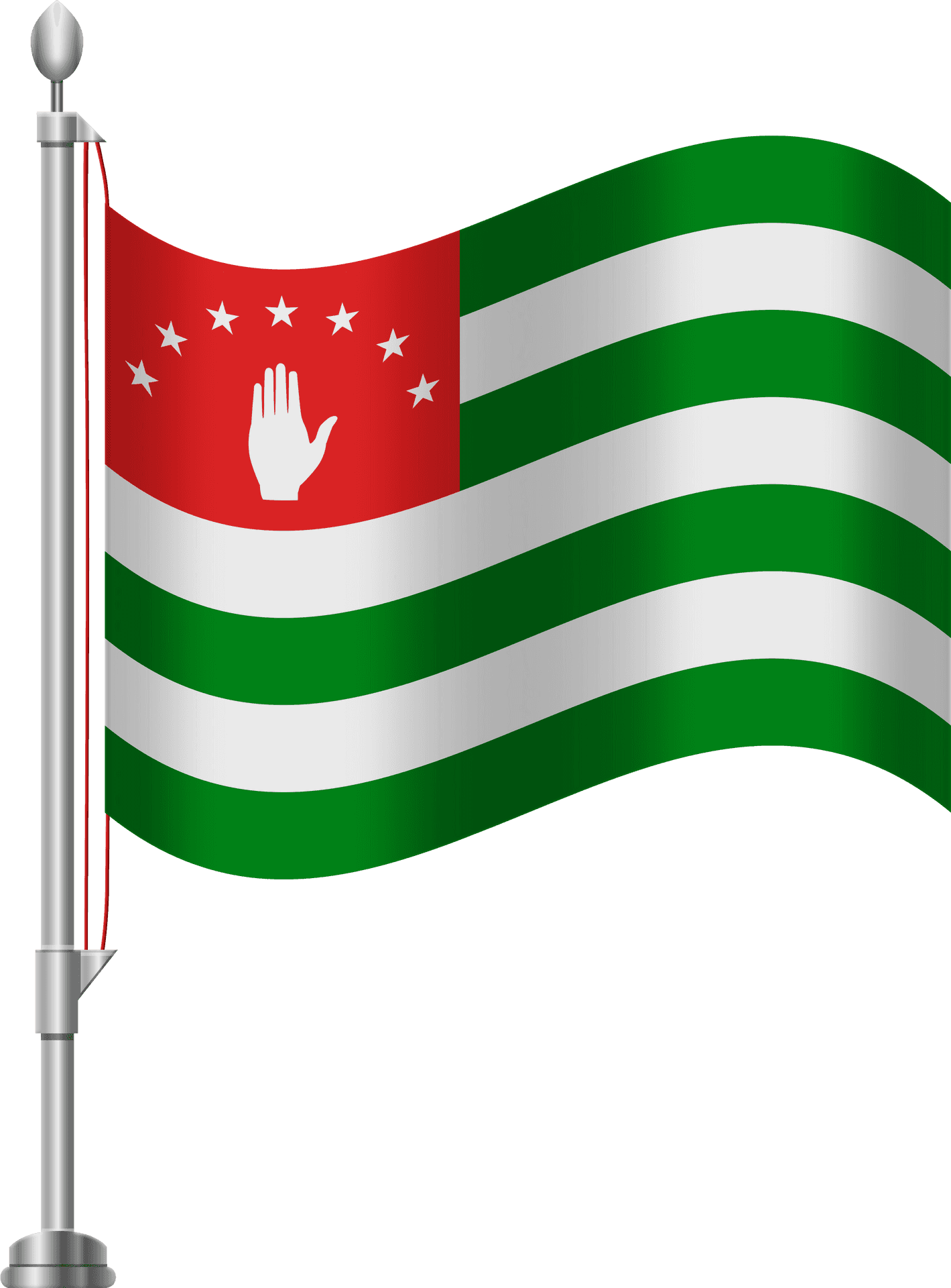 Abkhazia Flagon Pole PNG Image