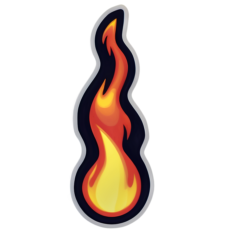 Ablaze Fire Emoji Graphic Png 05042024 PNG Image