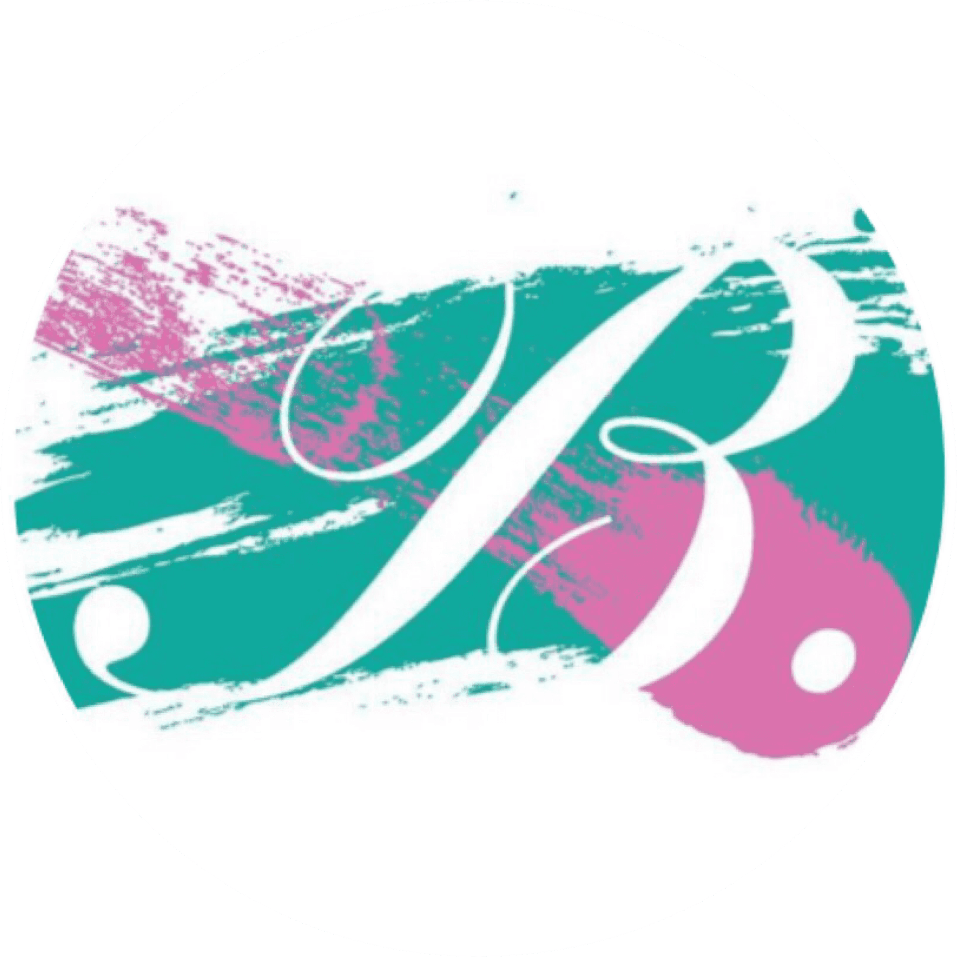 Abstract Aquaand Pink Circle Design PNG Image