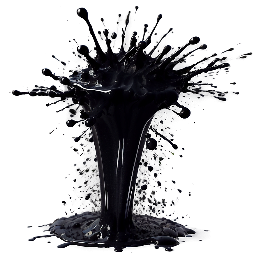 Abstract Art Black Splatter Png Pgm91 PNG Image