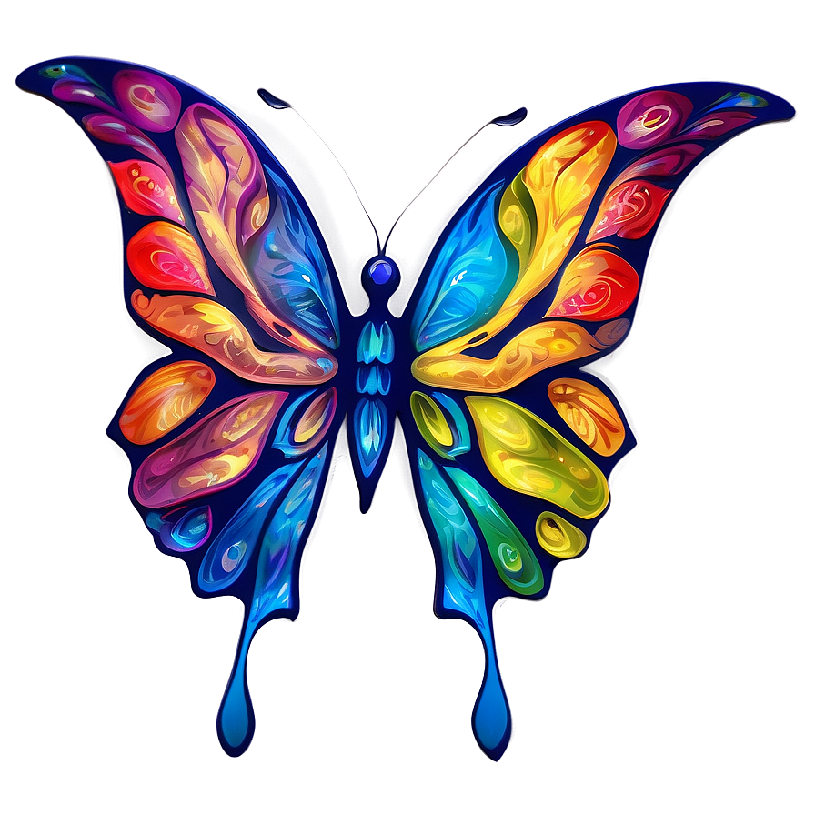 Abstract Art Butterfly Outline Png 52 PNG Image