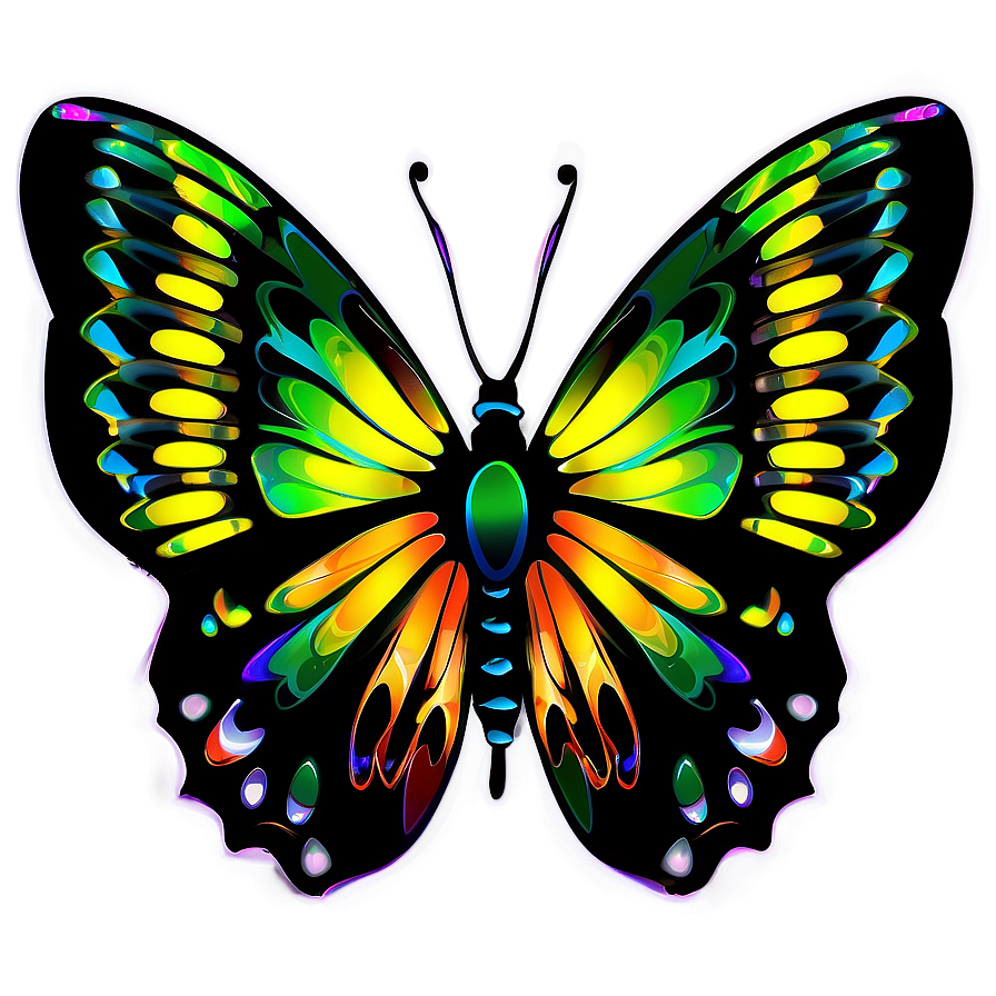 Abstract Art Butterfly Outline Png 74 PNG Image