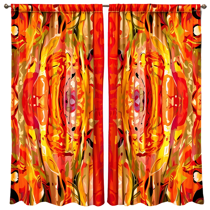 Abstract Art Curtain Png Njb PNG Image