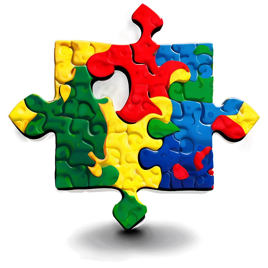 Abstract Autism Puzzle Design Png 98 PNG Image