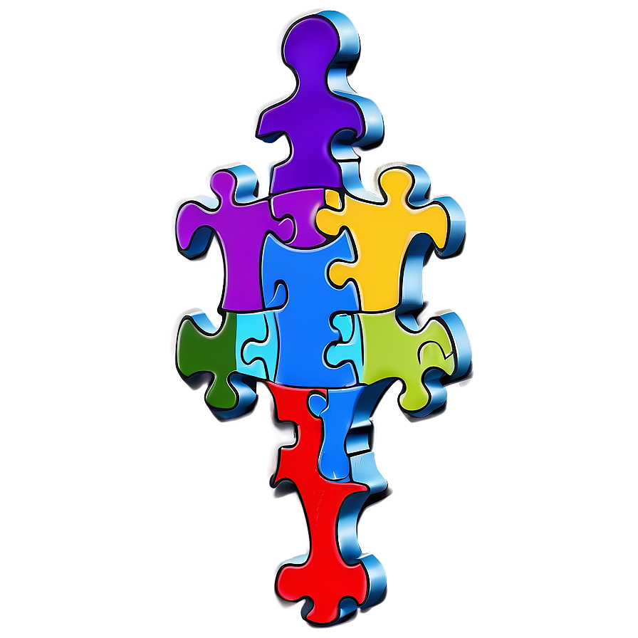 Abstract Autism Puzzle Design Png Yxv PNG Image