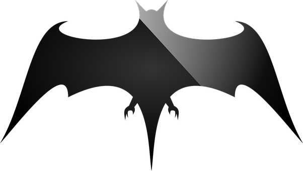 Abstract Bat Silhouette Art PNG Image