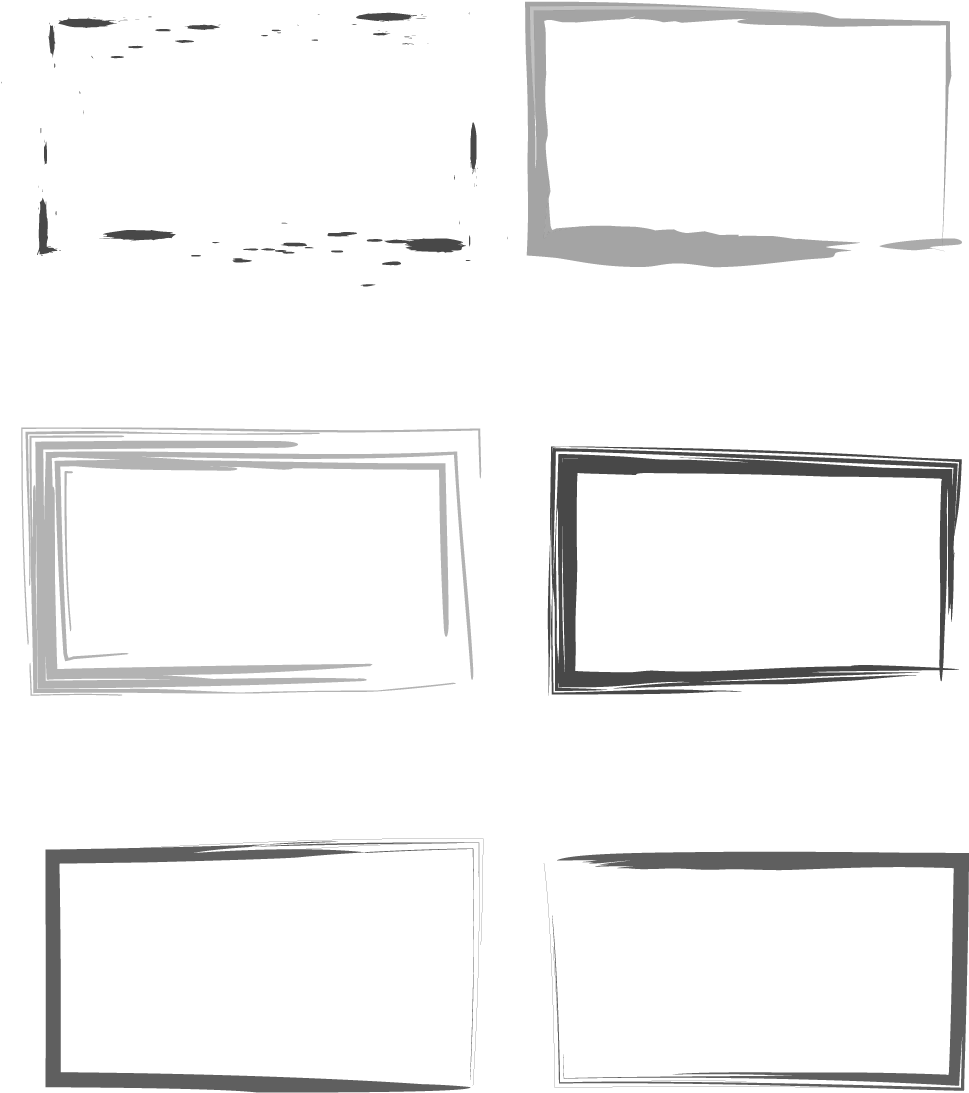 Abstract Black Border Frames PNG Image