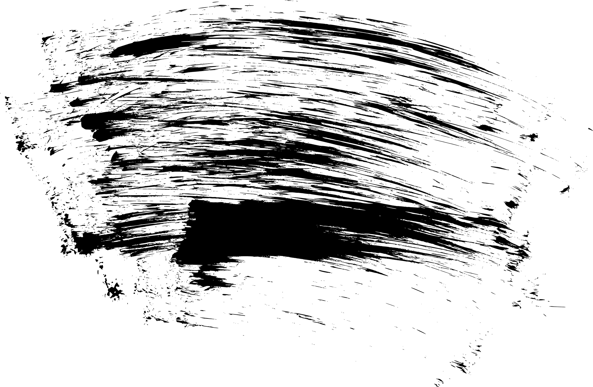 Abstract Black Brushstroke Texture PNG Image