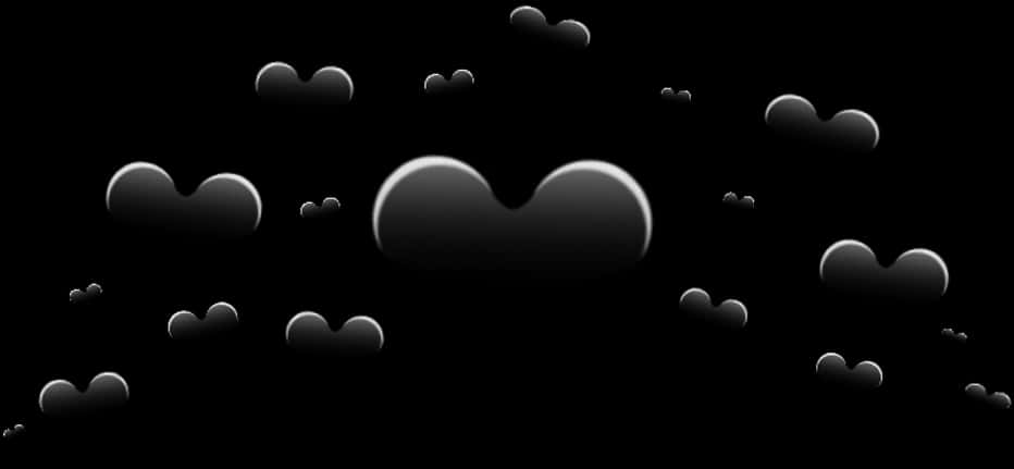 Abstract Black Crown Shapes PNG Image