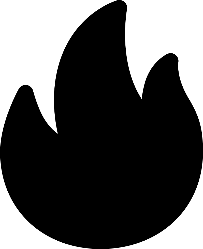 Abstract Black Flame Shape PNG Image