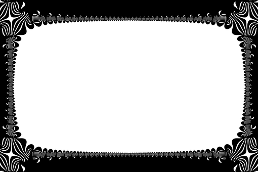 Abstract Black Frame Design PNG Image