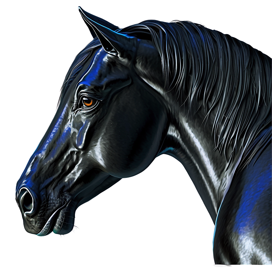 Abstract Black Horse Design Png 06262024 PNG Image