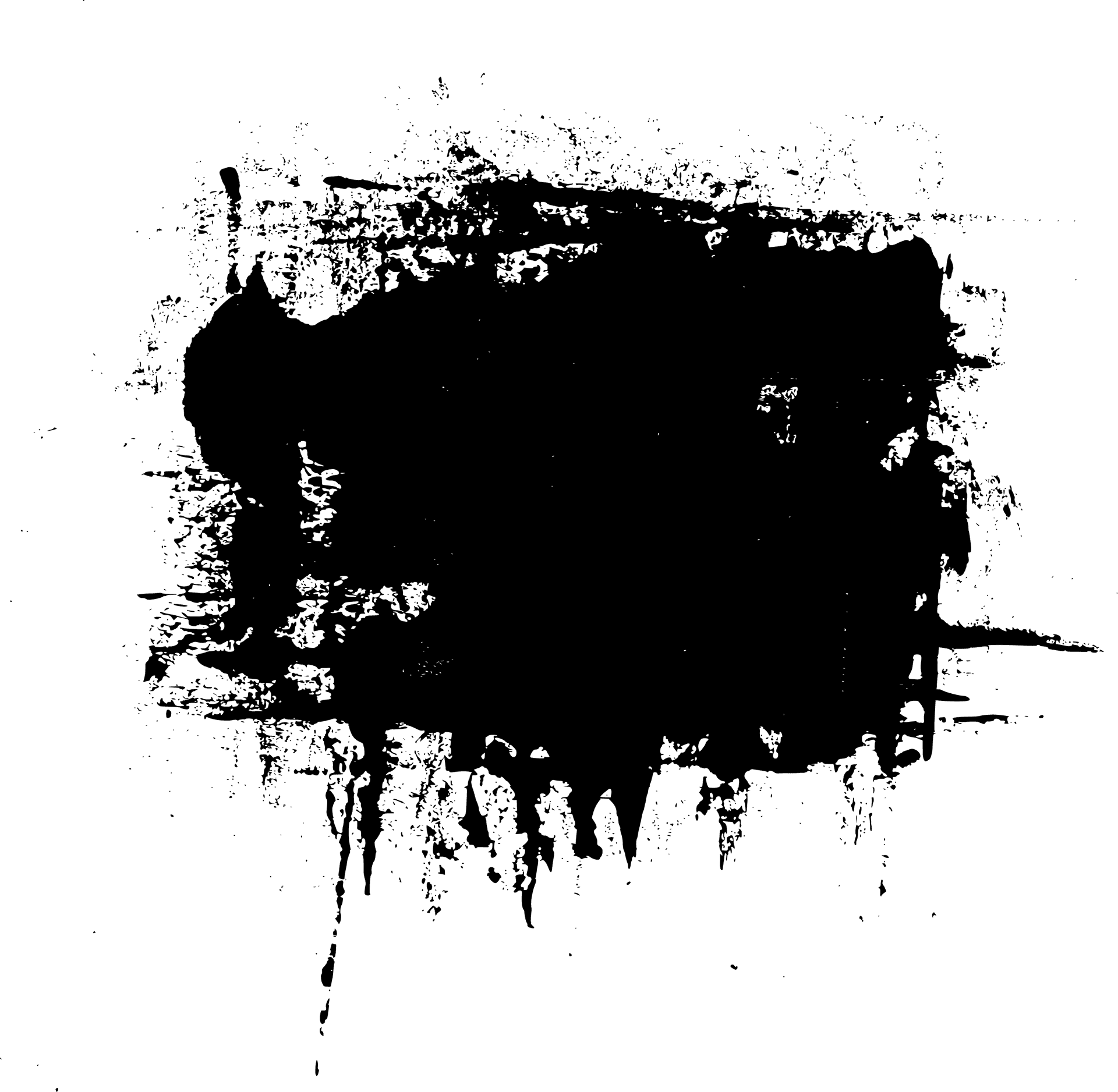 Abstract_ Black_ Ink_ Splash_on_ Blue_ Background.png PNG Image