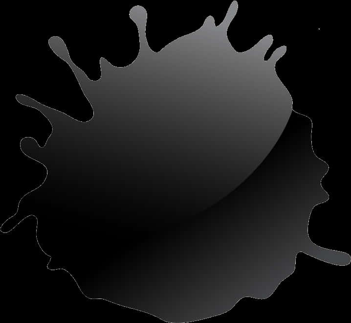 Abstract Black Ink Splash PNG Image