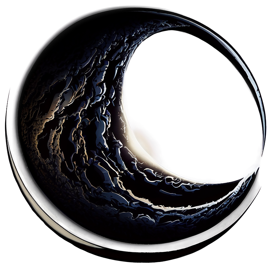 Abstract Black Moon Art Png 06252024 PNG Image