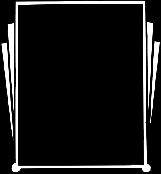 Abstract Black Page Border Design PNG Image