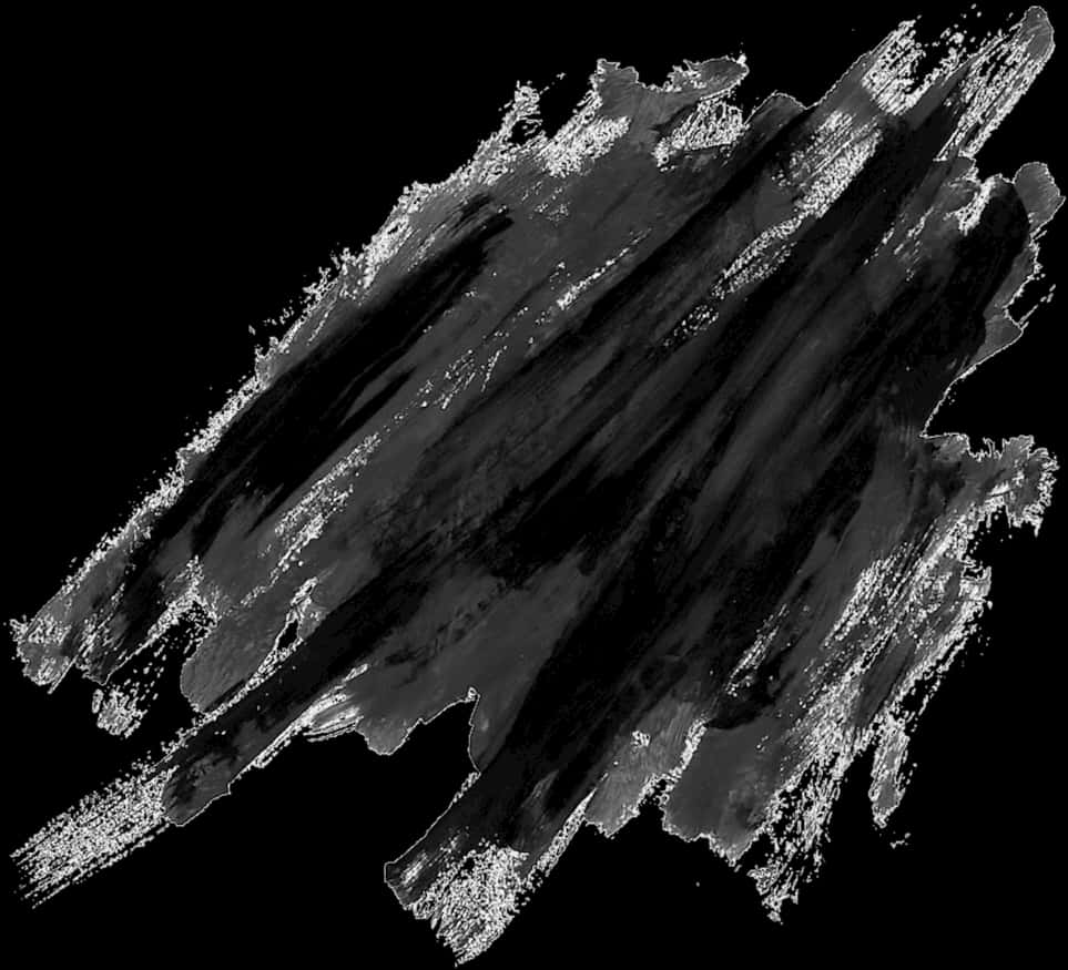 Abstract Black Paint Stroke Texture PNG Image