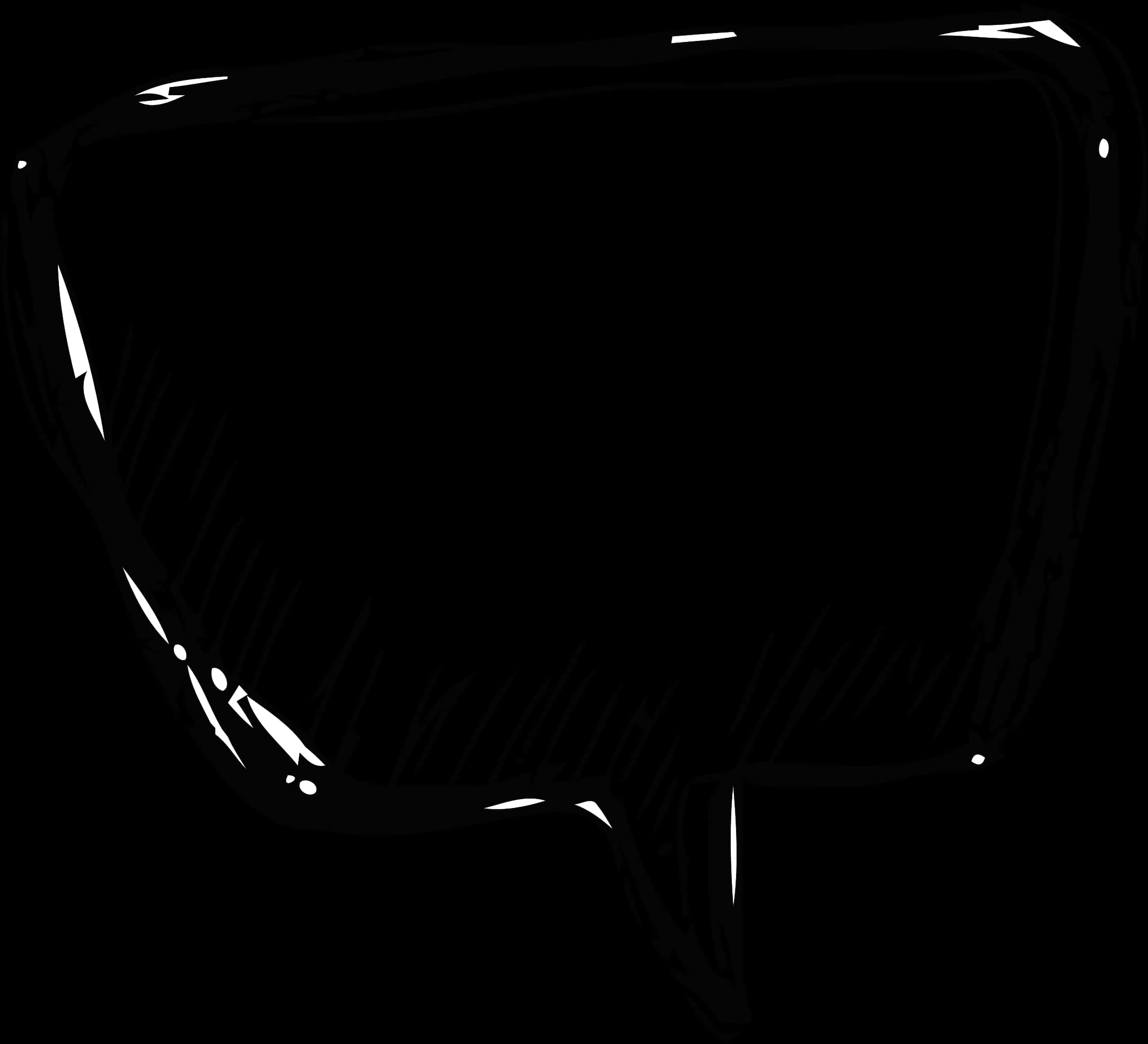 Abstract Black Speech Bubble PNG Image