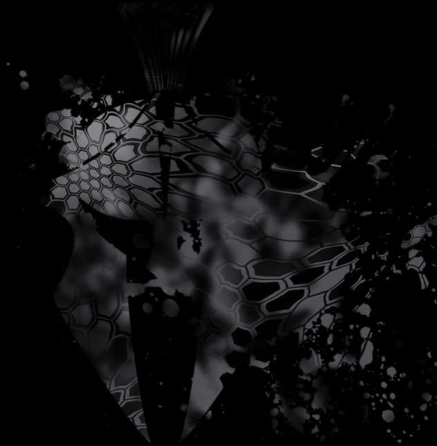 Abstract Black Splash Art PNG Image