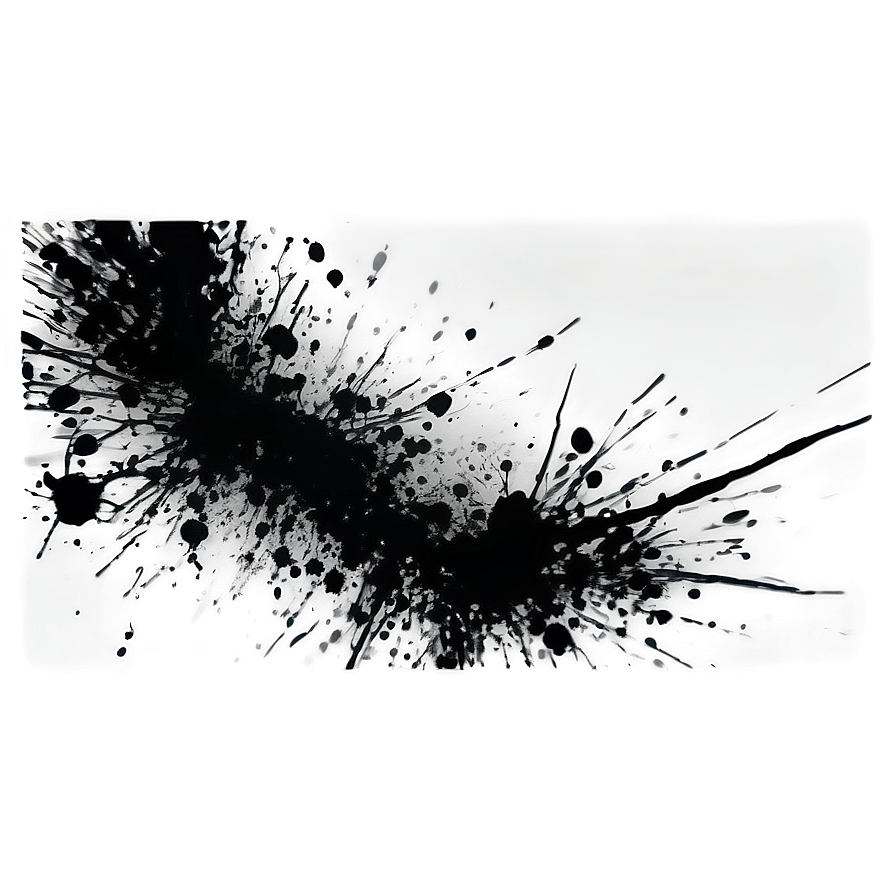 Abstract Black Splatter On Canvas Png 13 PNG Image