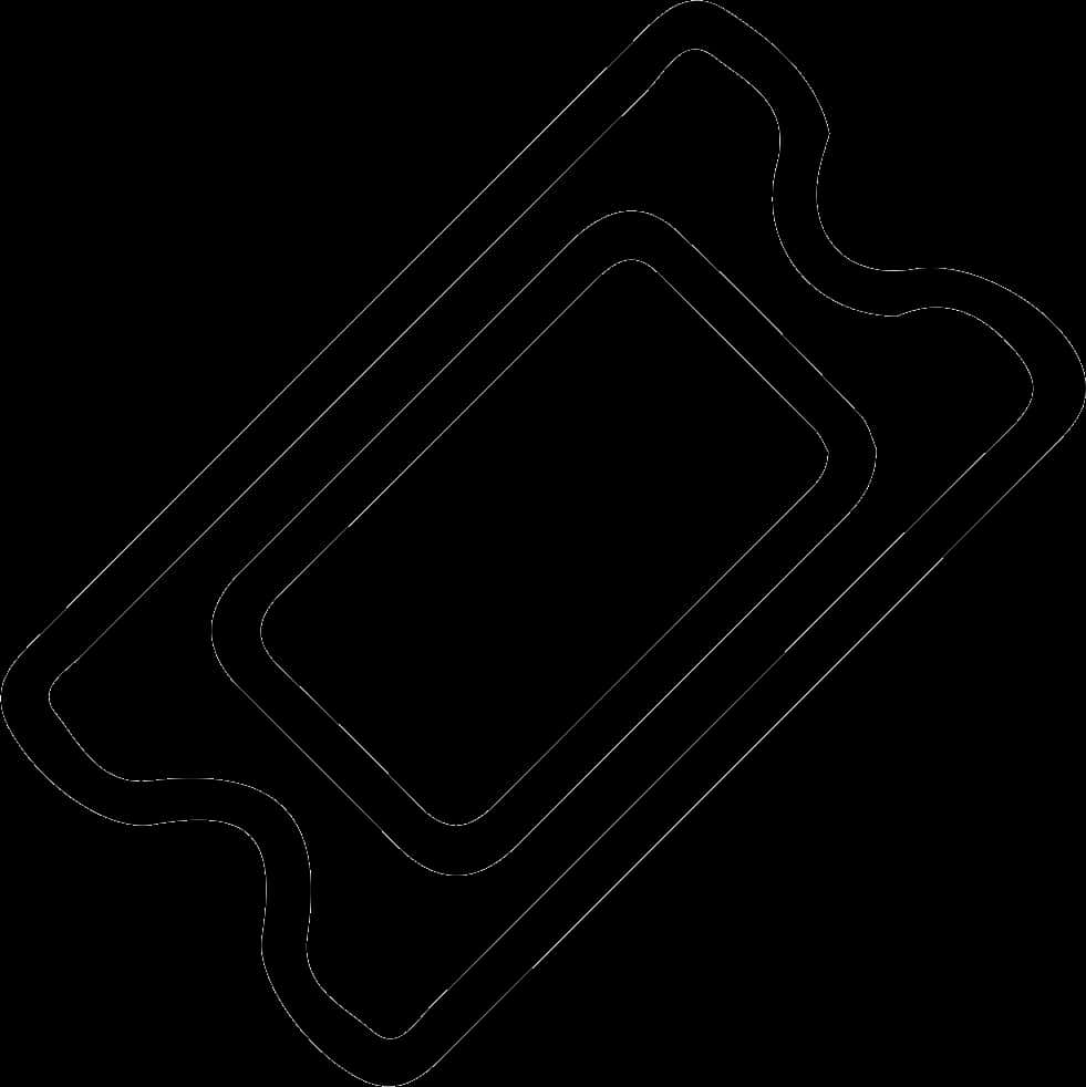 Abstract Black Ticket Outline PNG Image