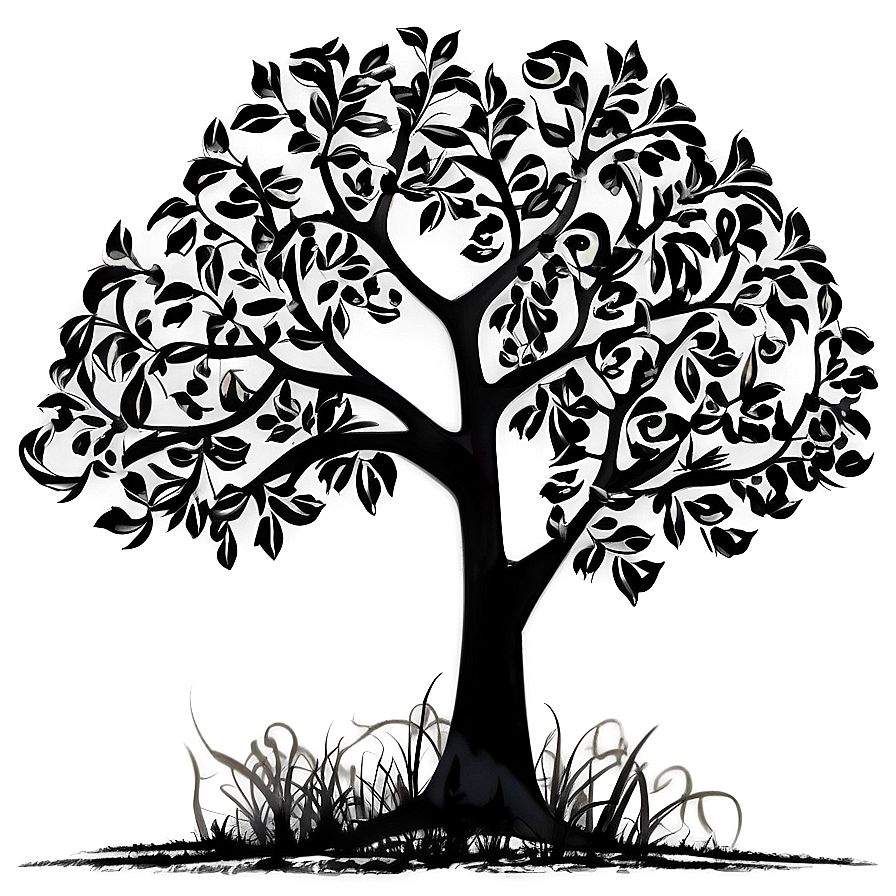 Abstract Black Tree Artwork Png Gjp37 PNG Image