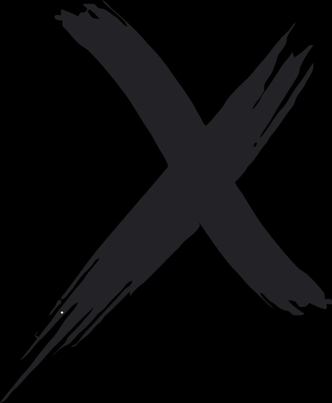 Abstract Black X Mark PNG Image