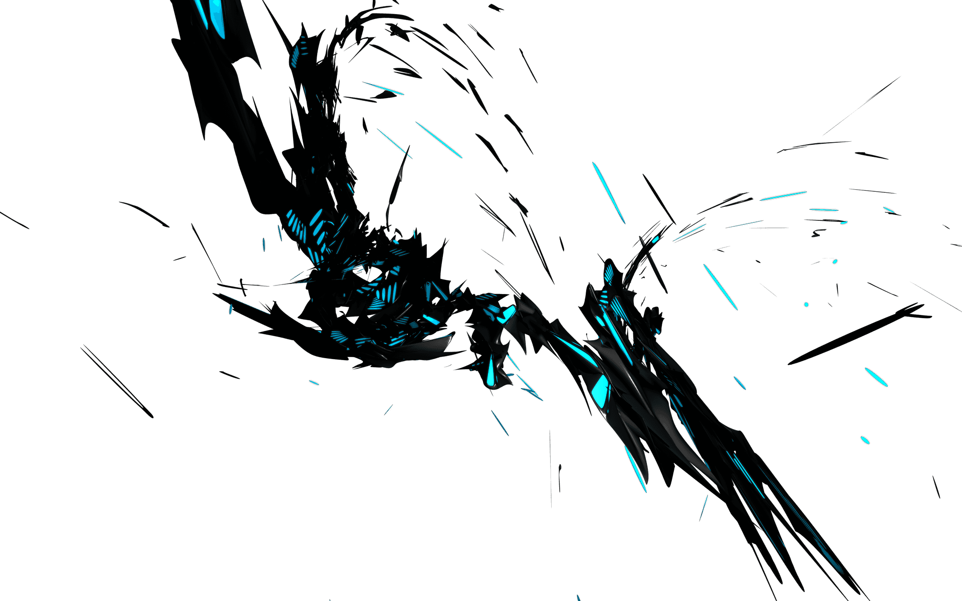 Abstract Blackand Blue Explosion PNG Image