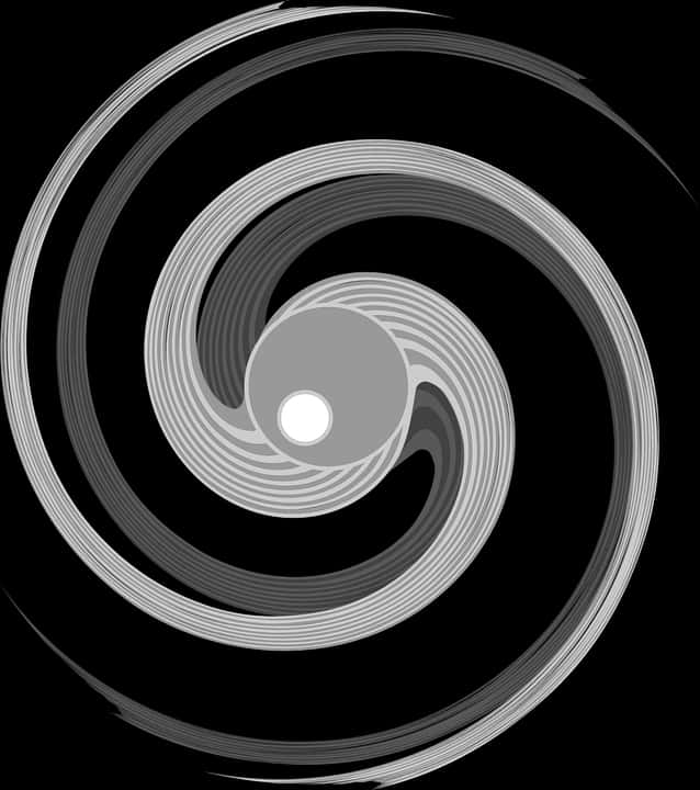 Abstract Blackand White Swirls PNG Image