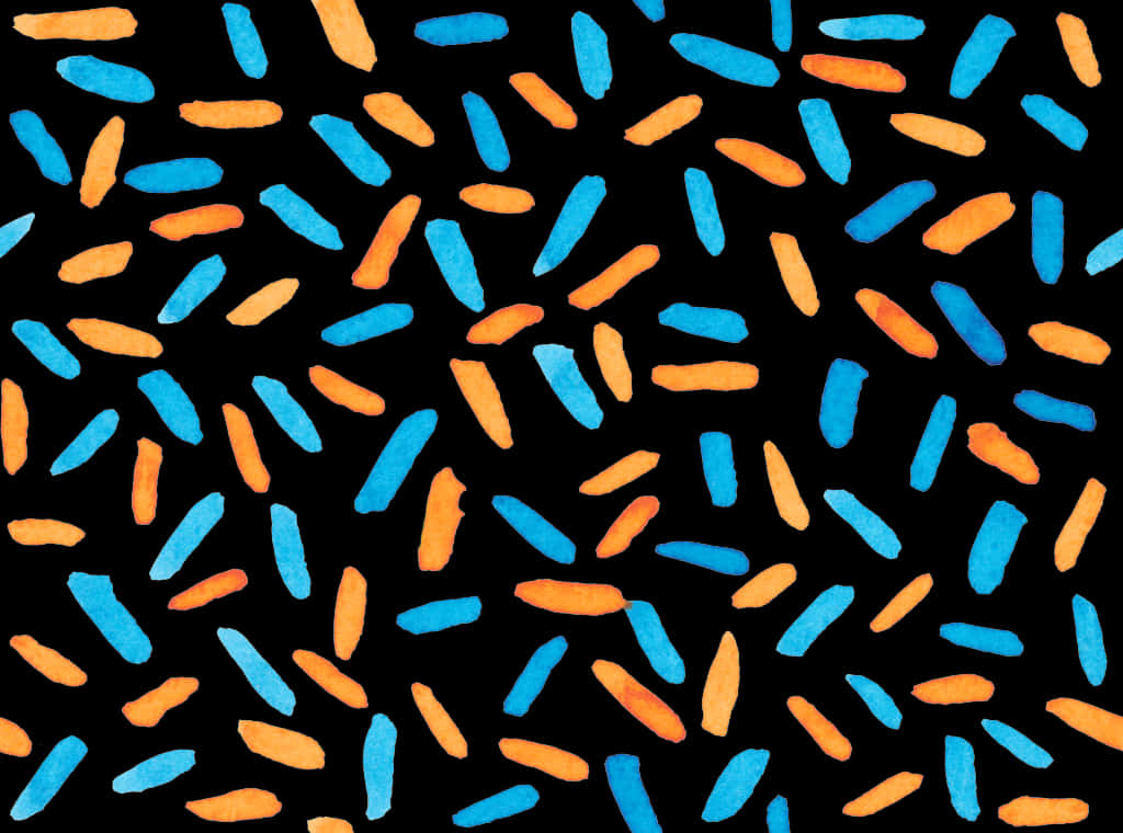 Abstract_ Blue_and_ Orange_ Splatters_ Background PNG Image