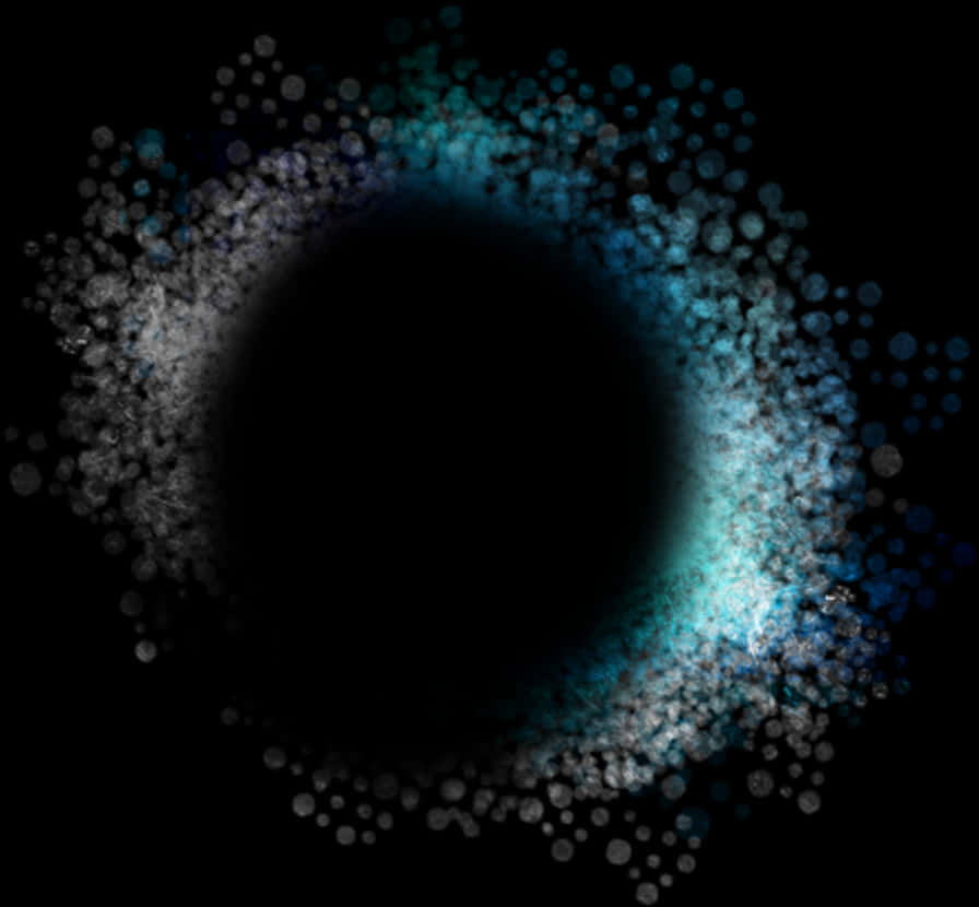 Abstract_ Blue_ Black_ Paint_ Splash PNG Image