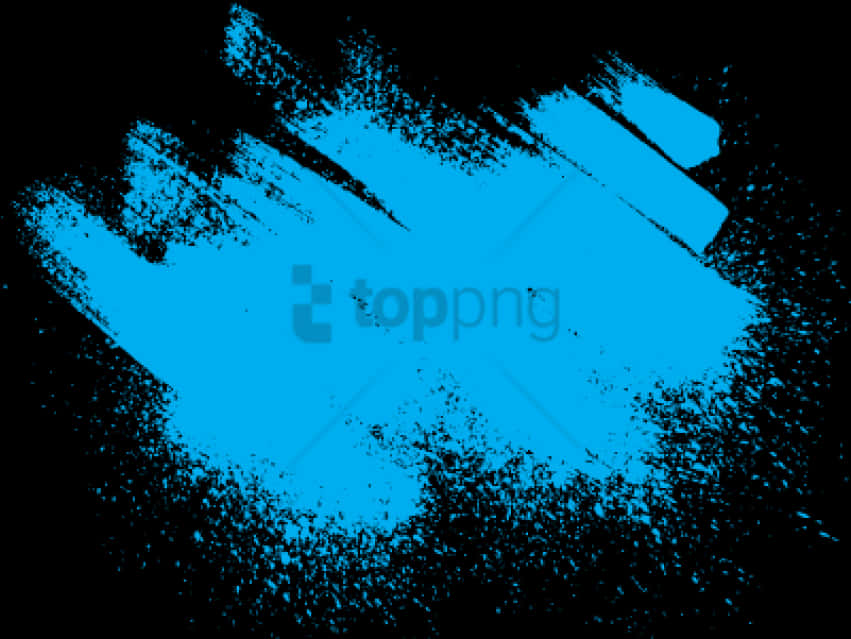 Abstract Blue Brush Stroke Texture PNG Image