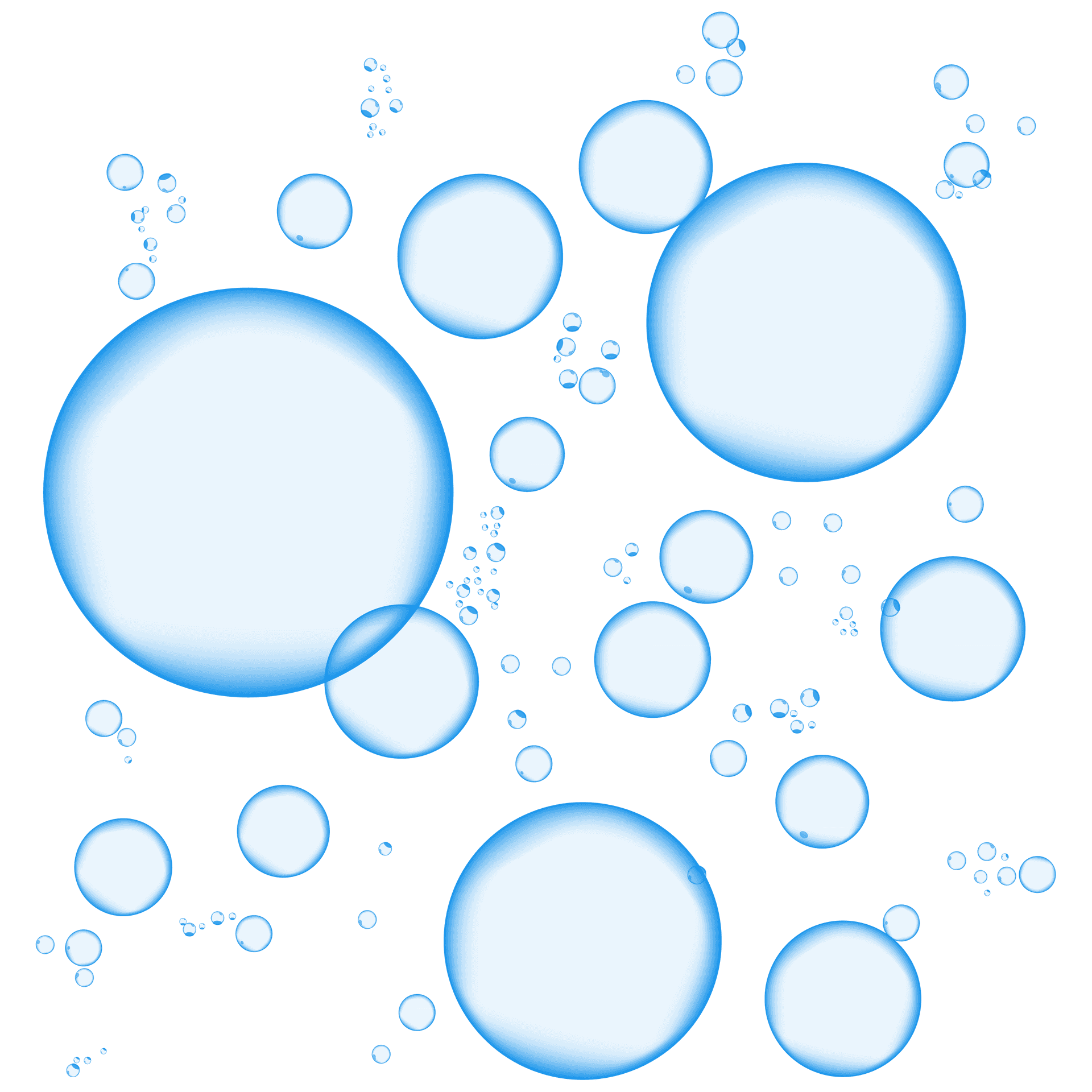 Abstract Blue Bubbles Background PNG Image