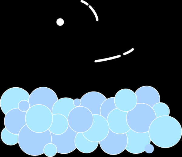 Abstract Blue Bubbles Vector PNG Image