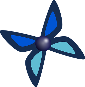 Abstract Blue Butterfly Graphic PNG Image