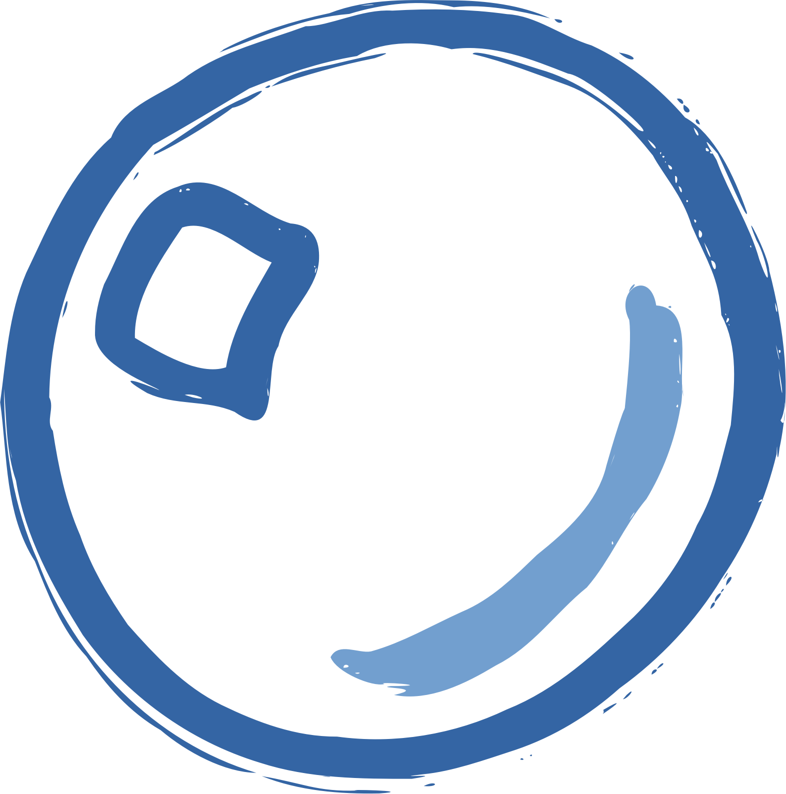 Abstract Blue Circle Design PNG Image