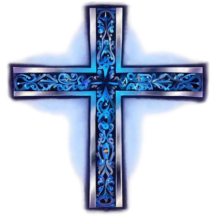 Abstract Blue Cross Design Png 76 PNG Image