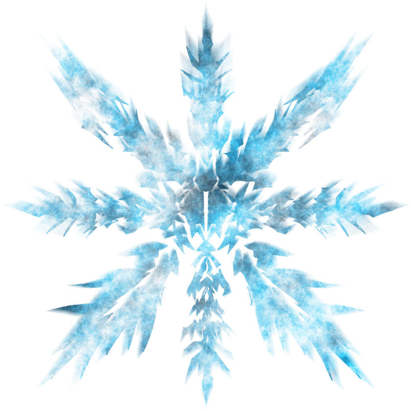 Abstract Blue Crystal Snowflake PNG Image