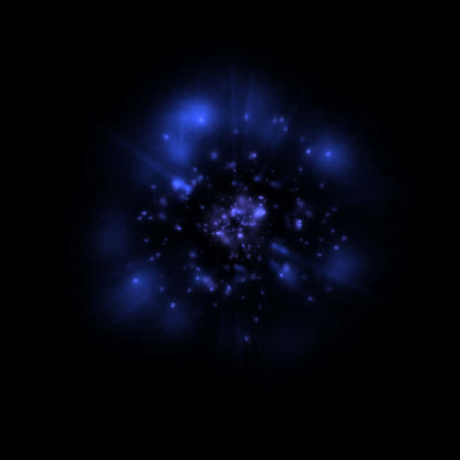 Abstract Blue Energy Explosion PNG Image