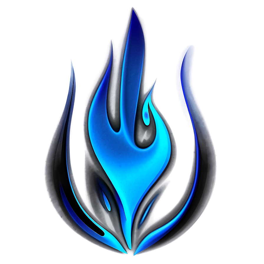 Abstract Blue Flame Art Png Mxq PNG Image