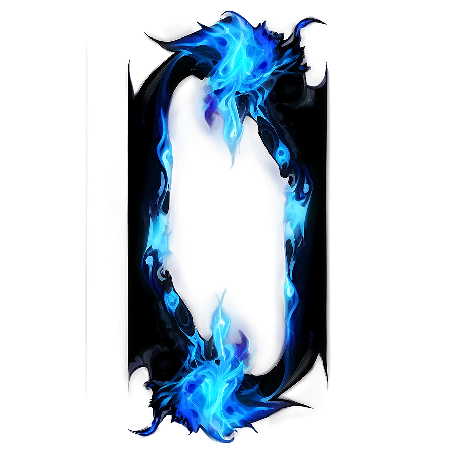 Abstract Blue Flame Art Png Vos PNG Image