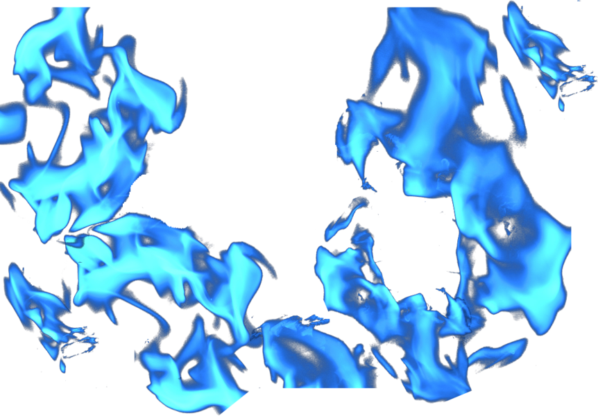 Abstract Blue Flame Texture PNG Image