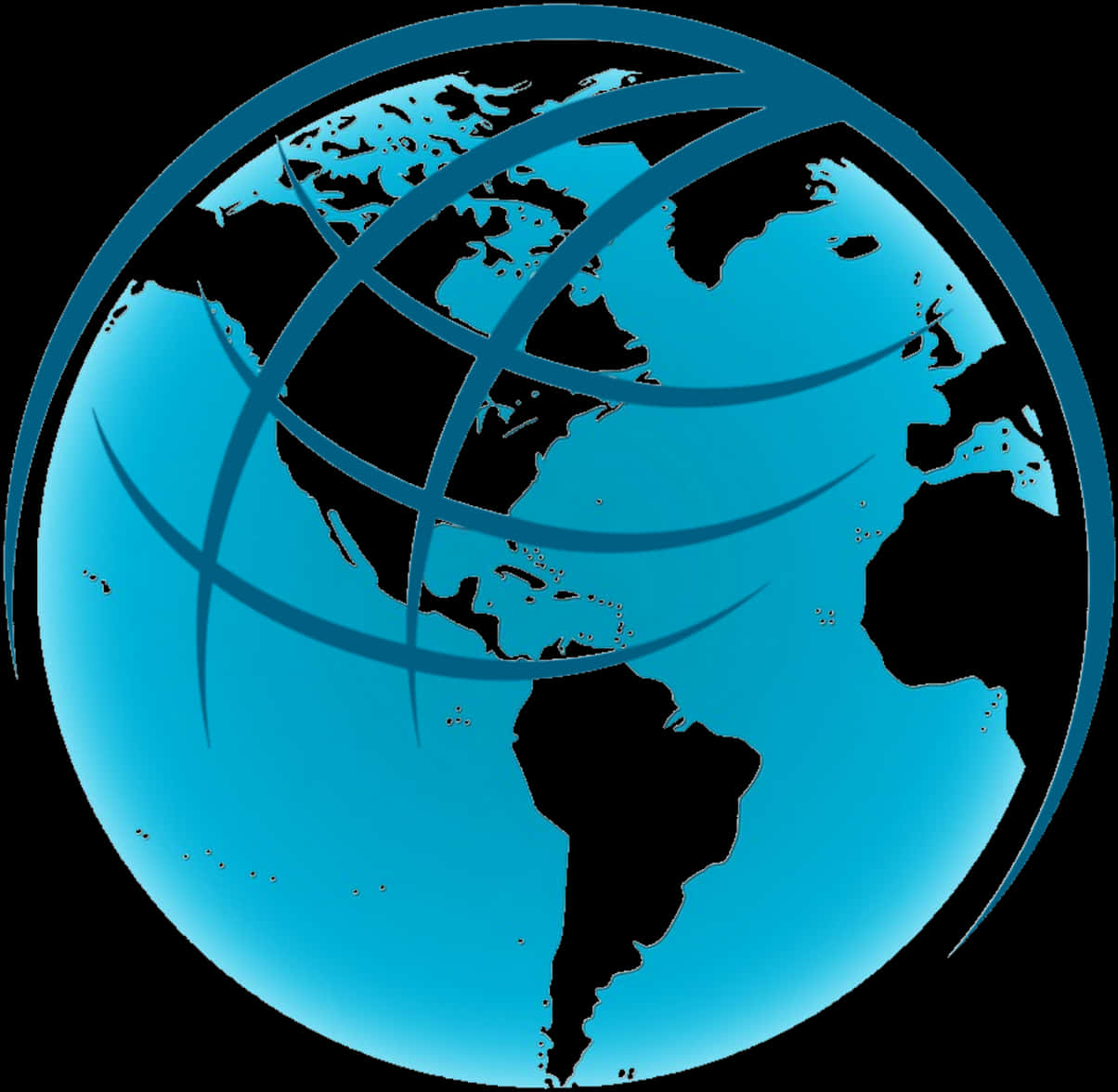 Abstract Blue Globe Graphic PNG Image