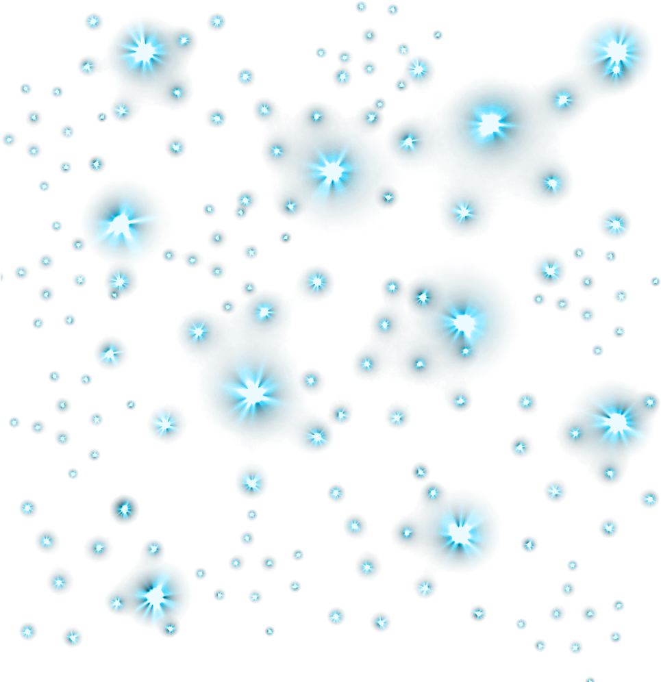 Abstract Blue Glowing Particles PNG Image